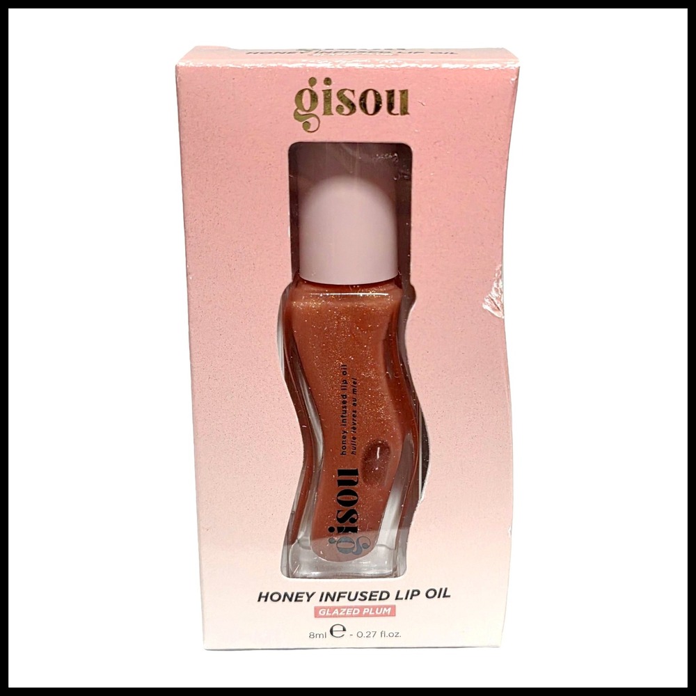 Gisou Honey Infused Lip Oil Glazed Plum Tinted Gloss 8ml 0.27oz New in Box